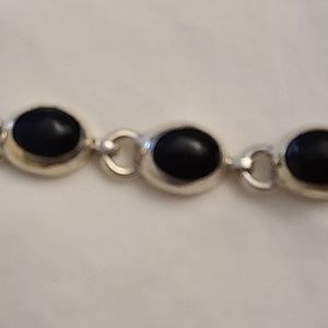 Sterling silver onyx bracelet